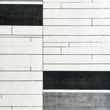 Ultra Soft Area Rug, Non Slip, Stain Resistant, Washable Area Rugs for Living Room, Bedroom, Chic Geometric Black and White Striped Area Rug for Modern Aesthetic(Gray)