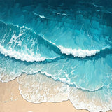 Ultra Soft Area Rug, Non Slip, Stain Resistant, Washable Area Rugs for Living Room, Bedroom, Ocean Wave Polyester Dorm Room Floor Mat(Blue)