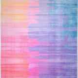Ultra Soft Area Rug, Non Slip, Stain Resistant, Washable Area Rugs for Living Room, Bedroom, Whimsical Colorful Ombre Pattern(Pink)