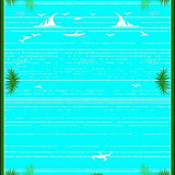 Ultra Soft Area Rug, Non Slip, Stain Resistant, Washable Area Rugs for Living Room, Bedroom, Coastal Turquoise Surfboard Aesthetic(Blue)