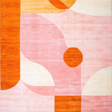 Ultra Soft Area Rug, Non Slip, Stain Resistant, Washable Area Rugs for Living Room, Bedroom, Non Slip Pastel Accent Rug(Orange)