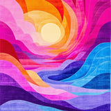 Ultra Soft Area Rug, Non Slip, Stain Resistant, Washable Area Rugs for Living Room, Bedroom, Playful Rainbow Swirl Aesthetic(Orange)