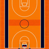 Ultra Soft Area Rug, Non Slip, Stain Resistant, Washable Area Rugs for Living Room, Bedroom, Whimsical Basketball Graphics Style(Orange)