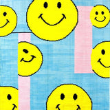 Ultra Soft Area Rug, Non Slip, Stain Resistant, Washable Area Rugs for Living Room, Bedroom, Colorful Happy Expressions Pattern(Yellow)