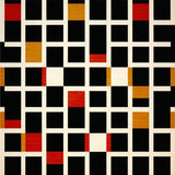 Contemporary Monochrome Checkerboard Style(Black)