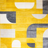 Ultra Soft Area Rug, Non Slip, Stain Resistant, Washable Area Rugs for Living Room, Bedroom, Elegant Modern Yellow Gradient Pattern(Yellow)