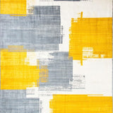 Ultra Soft Area Rug, Non Slip, Stain Resistant, Washable Area Rugs for Living Room, Bedroom, Transitional Rustic Patterned Elegance(Yellow)