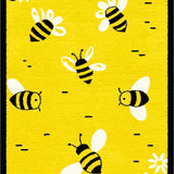 Ultra Soft Area Rug, Non Slip, Stain Resistant, Washable Area Rugs for Living Room, Bedroom, Joyful Garden-Inspired Round Mat(Yellow)