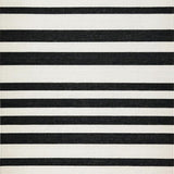 Ultra Soft Area Rug, Non Slip, Stain Resistant, Washable Area Rugs for Living Room, Bedroom, Monochrome Linear Layered Carpet with Bold Black and White Stripes Pattern(Black)