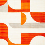 Ultra Soft Area Rug, Non Slip, Stain Resistant, Washable Area Rugs for Living Room, Bedroom, Transitional Soft Tone Geometry(Orange)
