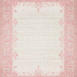 Ultra Soft Area Rug, Non Slip, Stain Resistant, Washable Area Rugs for Living Room, Bedroom, Preppy Scallop-Edged Bow Rug with Refined Curves and Ribbon(Ivory)