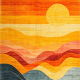Ultra Soft Area Rug, Non Slip, Stain Resistant, Washable Area Rugs for Living Room, Bedroom, Contemporary Fluffy Textured Style(Orange)