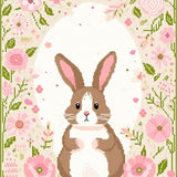 Elegant Hued Flower Motif(Pink)