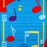 Ultra Soft Area Rug, Non Slip, Stain Resistant, Washable Area Rugs for Living Room, Bedroom, Dynamic Note Display Visual(Blue)