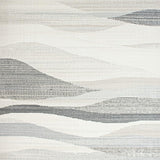 Elegant Cream Grey Geometric Waves(Gray)