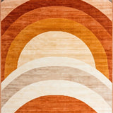 Ultra Soft Area Rug, Non Slip, Stain Resistant, Washable Area Rugs for Living Room, Bedroom, Striking Warm-Toned Geometric Style(Brown)