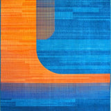 Ultra Soft Area Rug, Non Slip, Stain Resistant, Washable Area Rugs for Living Room, Bedroom, Stylish Watercolor Inspired Motif(Orange)