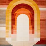 Ultra Soft Area Rug, Non Slip, Stain Resistant, Washable Area Rugs for Living Room, Bedroom, Vibrant Earthy Tufted Design(Orange)