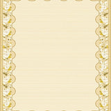 Serene Petal – Beige Wavy Edge with Delicate Floral Design(Beige)