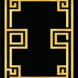 Retro Black Gold Geometric Elegance(Black)