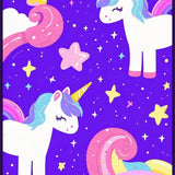 Ultra Soft Area Rug, Non Slip, Stain Resistant, Washable Area Rugs for Living Room, Bedroom, Vibrant Pastel Cartoon Unicorn Theme(Purple)