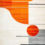 Ultra Soft Area Rug, Non Slip, Stain Resistant, Washable Area Rugs for Living Room, Bedroom, Vibrant Abstract Orange Aesthetic(Orange)