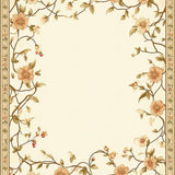 Ultra Soft Area Rug, Non Slip, Stain Resistant, Washable Area Rugs for Living Room, Bedroom, Stylish Beige Kitchen Durable Non Slip Runner with Floral Motif(Beige)