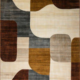 Ultra Soft Area Rug, Non Slip, Stain Resistant, Washable Area Rugs for Living Room, Bedroom, Brown Abstract Area Beige Highlights Chic(Beige)