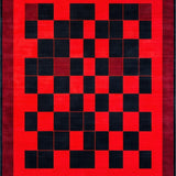 Ultra Soft Area Rug, Non Slip, Stain Resistant, Washable Area Rugs for Living Room, Bedroom, Dynamic Minimalist Patterned Surface(Red)