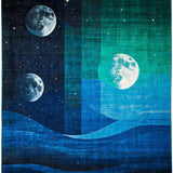 Ultra Soft Area Rug, Non Slip, Stain Resistant, Washable Area Rugs for Living Room, Bedroom, Stylish Earthy Abstract Motif(Blue)