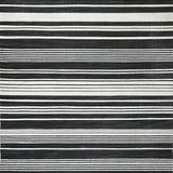 Ultra Soft Area Rug, Non Slip, Stain Resistant, Washable Area Rugs for Living Room, Bedroom, Contemporary Porch Rug Showcasing Bold Mono Stripe and Graphic Linear Motif(Black)