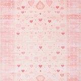 Ultra Soft Area Rug, Non Slip, Stain Resistant, Washable Area Rugs for Living Room, Bedroom, Vibrant Playful Fuzzy Arrangement(Pink)