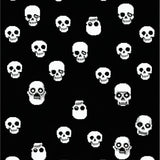 Ultra Soft Area Rug, Non Slip, Stain Resistant, Washable Area Rugs for Living Room, Bedroom, Whimsical Monochrome Skull Motif(Black)