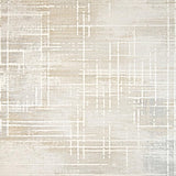 Ultra Soft Area Rug, Non Slip, Stain Resistant, Washable Area Rugs for Living Room, Bedroom, Versatile Floor Subtle Geometric Grid with Distressed Boho Flair(Ivory)