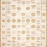 Ultra Soft Area Rug, Non Slip, Stain Resistant, Washable Area Rugs for Living Room, Bedroom, Beige Geometric Area Abstract Circles(Beige)