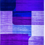 Ultra Soft Area Rug, Non Slip, Stain Resistant, Washable Area Rugs for Living Room, Bedroom, Modern Geometric Trellis Aesthetic(Purple)