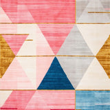 Ultra Soft Area Rug, Non Slip, Stain Resistant, Washable Area Rugs for Living Room, Bedroom, Contemporary Multi-Tonal Symmetry(Pink)