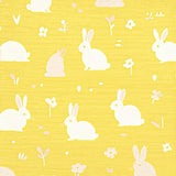 Ultra Soft Area Rug, Non Slip, Stain Resistant, Washable Area Rugs for Living Room, Bedroom, Playful Bunny Print for Small Animal Retreat(Yellow)