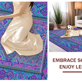 Ultra Soft Area Rug, Non Slip, Stain Resistant, Washable Area Rugs for Living Room, Bedroom, Radiant Colorful Artisan Design(Purple)