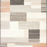 Ultra Soft Area Rug, Non Slip, Stain Resistant, Washable Area Rugs for Living Room, Bedroom, Stylish Cream Geometric Accent(Beige)