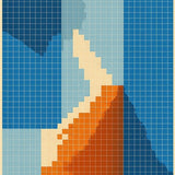 Lively Modern Diamond Design(Blue)