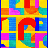 Lively Graphic Letter Arrangement(Blue)