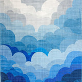 Cloudy Abstract Blue Aesthetic(Blue)