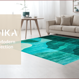 Contemporary Swirling Geometric Motif(Blue)