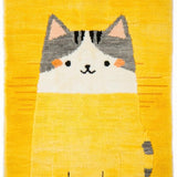 Ultra Soft Area Rug, Non Slip, Stain Resistant, Washable Area Rugs for Living Room, Bedroom, Playful Toast Patterned Delight(Yellow)