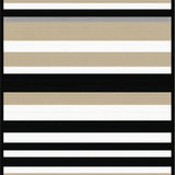 Classic Black and Beige Striped Area(Beige)