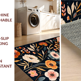 Luxurious Floral Accents in Dark(Black)