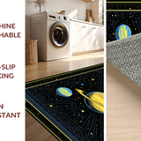 Ultra Soft Area Rug, Non Slip, Stain Resistant, Washable Area Rugs for Living Room, Bedroom, Charming Night Sky Aesthetic(Yellow)