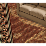 Ultra Soft Area Rug, Non Slip, Stain Resistant, Washable Area Rugs for Living Room, Bedroom, Buffalo Plaid Lodge Bear(Brown)