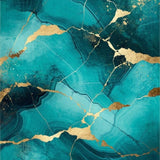 Gold Cracked Swirl Artistry(Blue)